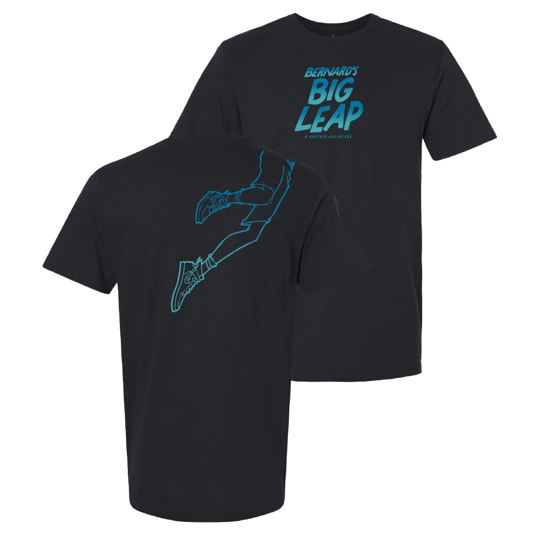 Bernard's Big Leap - Black T-shirt