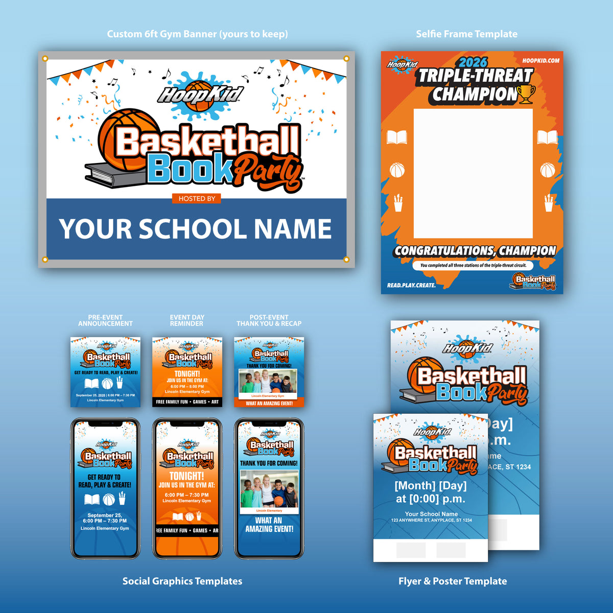 HoopKid® Basketball Book Party™ Event Package